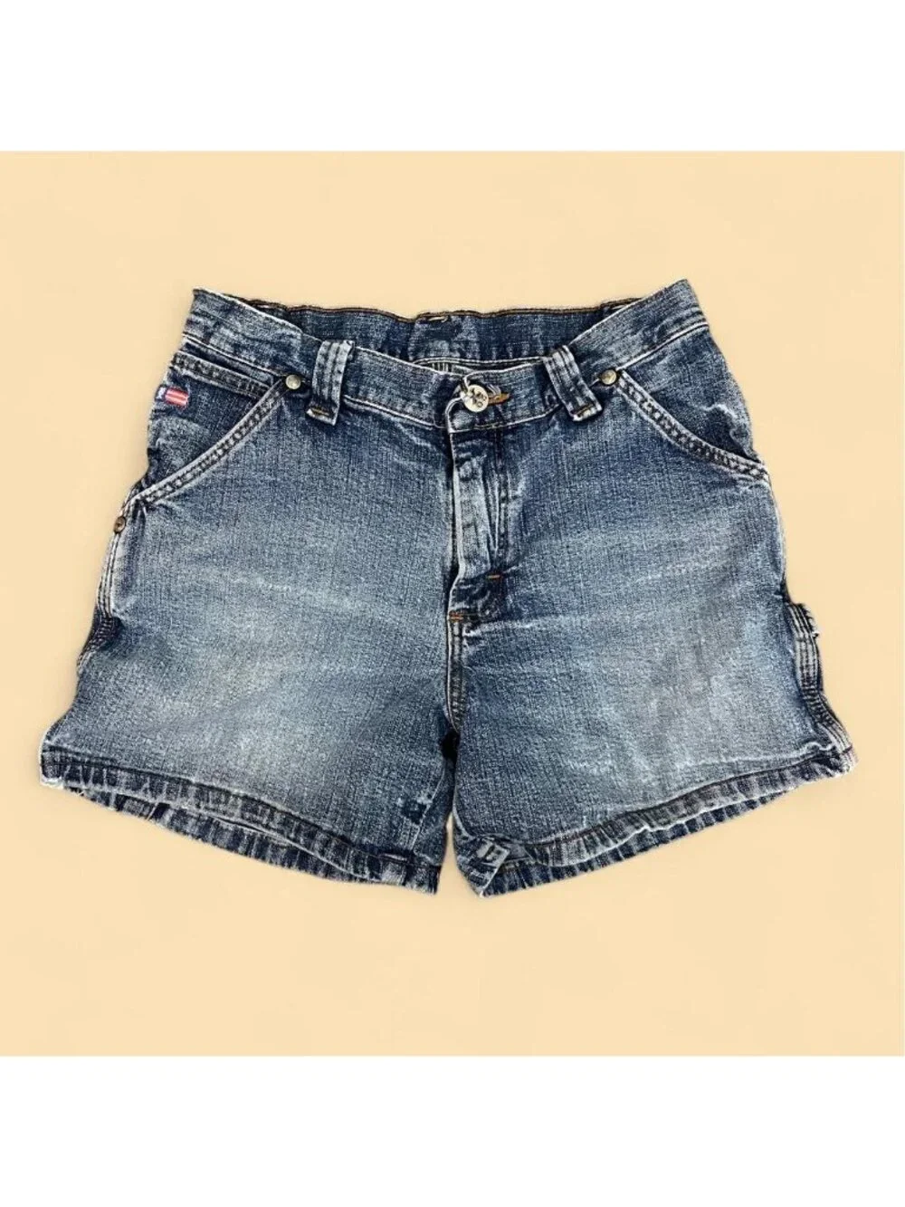 y2k distressed denim preppy summer jean cargo shorts